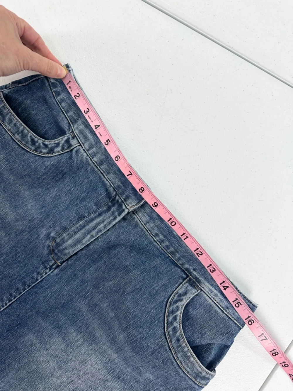 J Jill Denim Midi Skirt Front Slit Stretch Straight Casual Classic Modest 10 - Picture 4 of 14